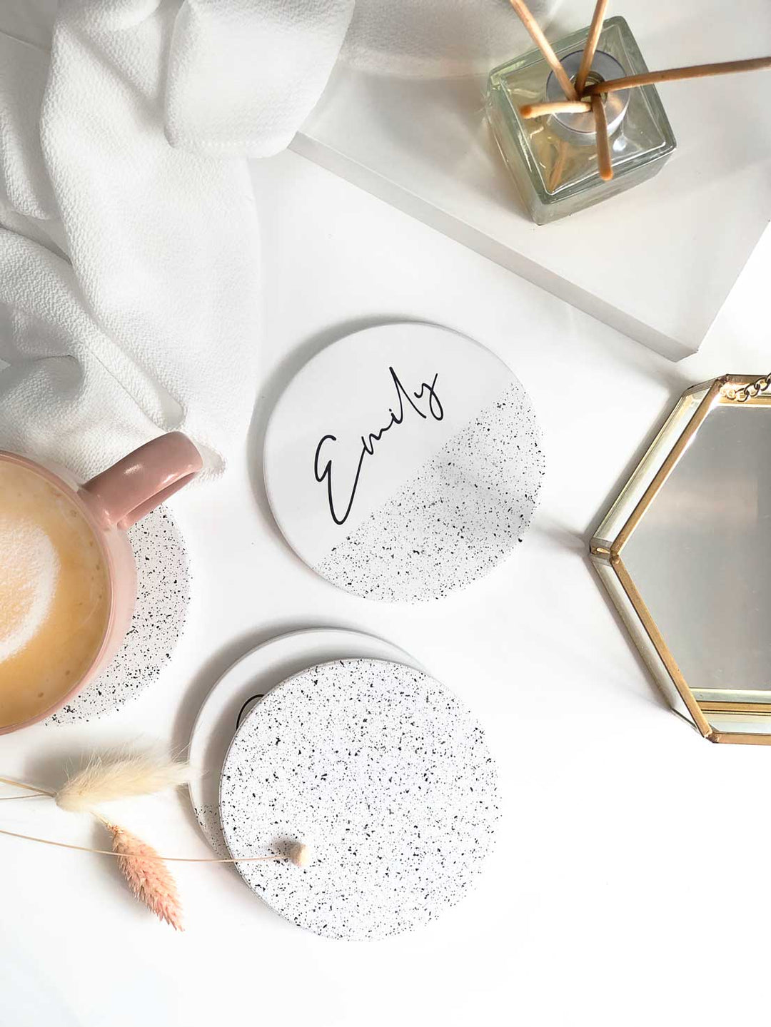 Personalised Granite Effect Ceramic Coaster
