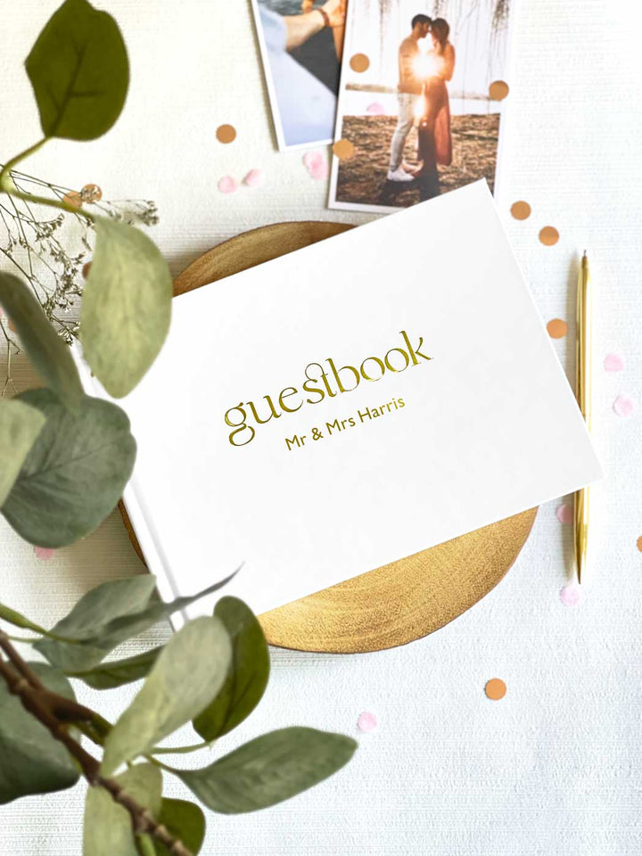 Personalised Hardcover Wedding Guestbook