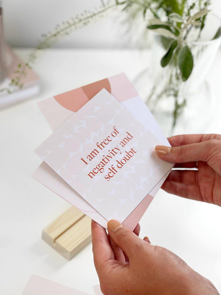 Positive Daily Affirmation Card Bundle with Holder - Stationery & Office Desk Accessories | AIM Studio Co