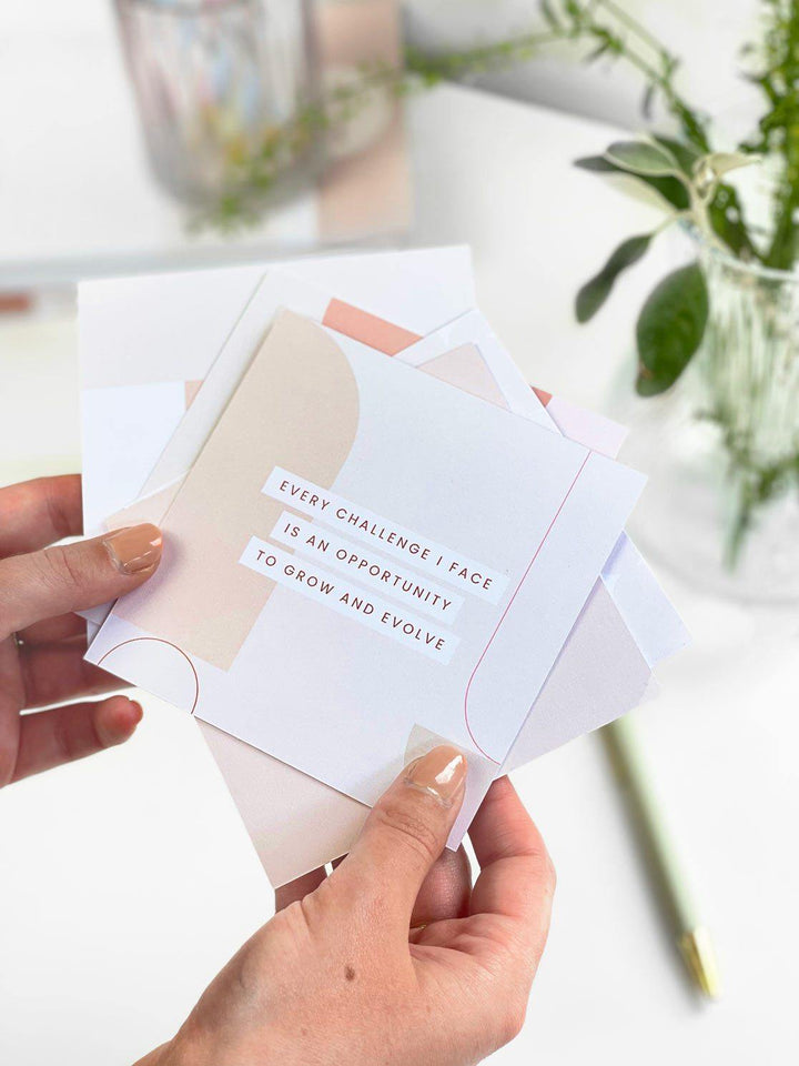 Positive Daily Affirmation Card Bundle with Holder - Stationery & Office Desk Accessories | AIM Studio Co