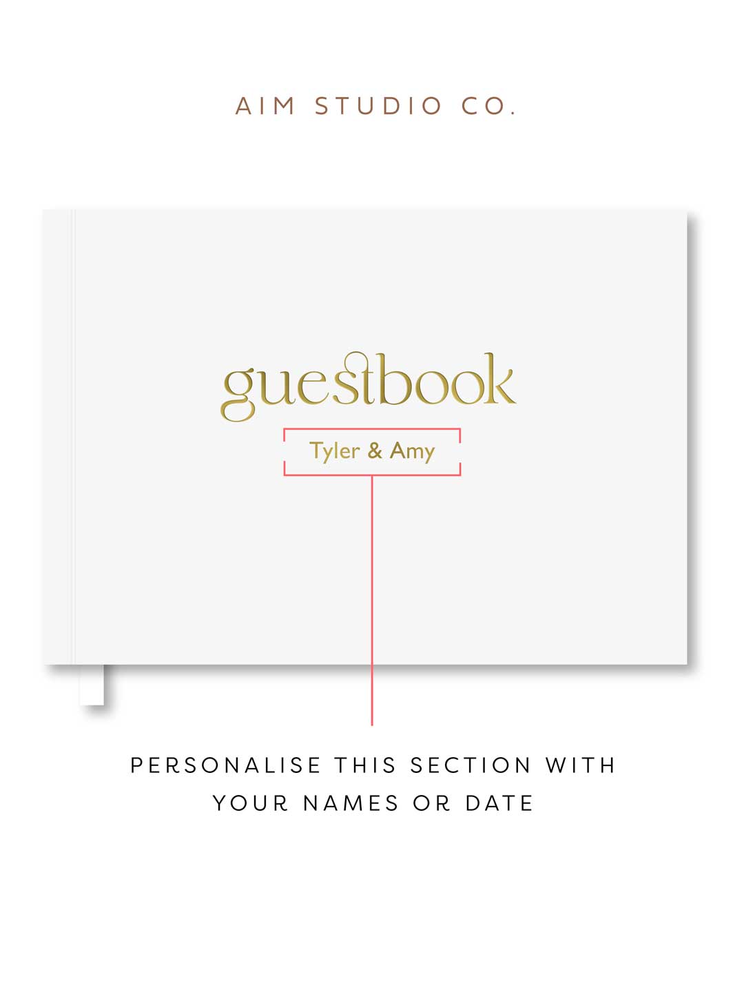 Personalised Hardcover Wedding Guestbook