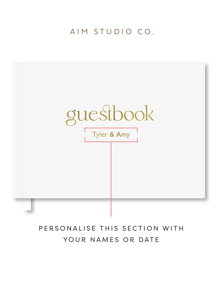 Personalised Hardcover Wedding Guestbook