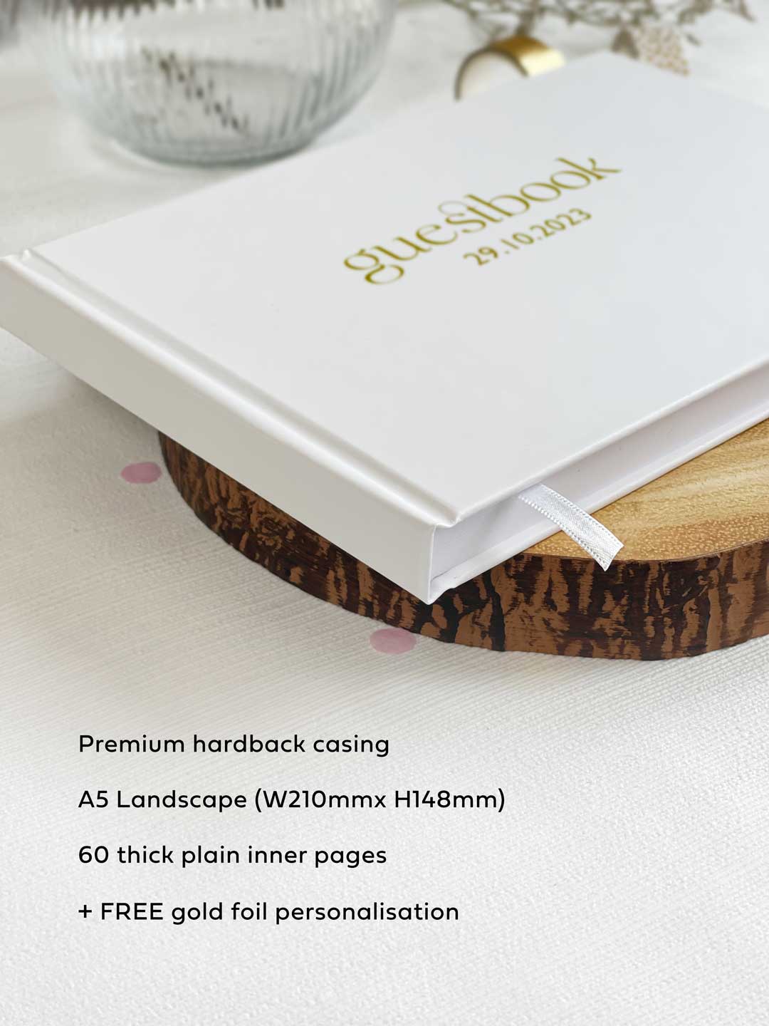 Personalised Hardcover Wedding Guestbook