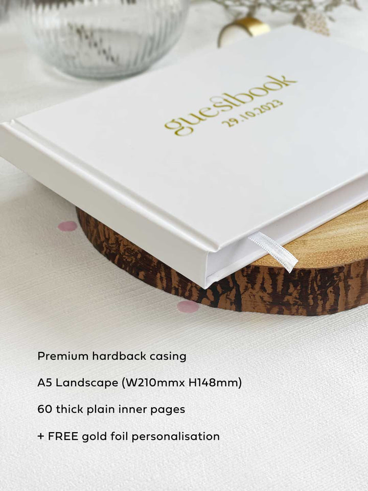 Personalised Hardcover Wedding Guestbook