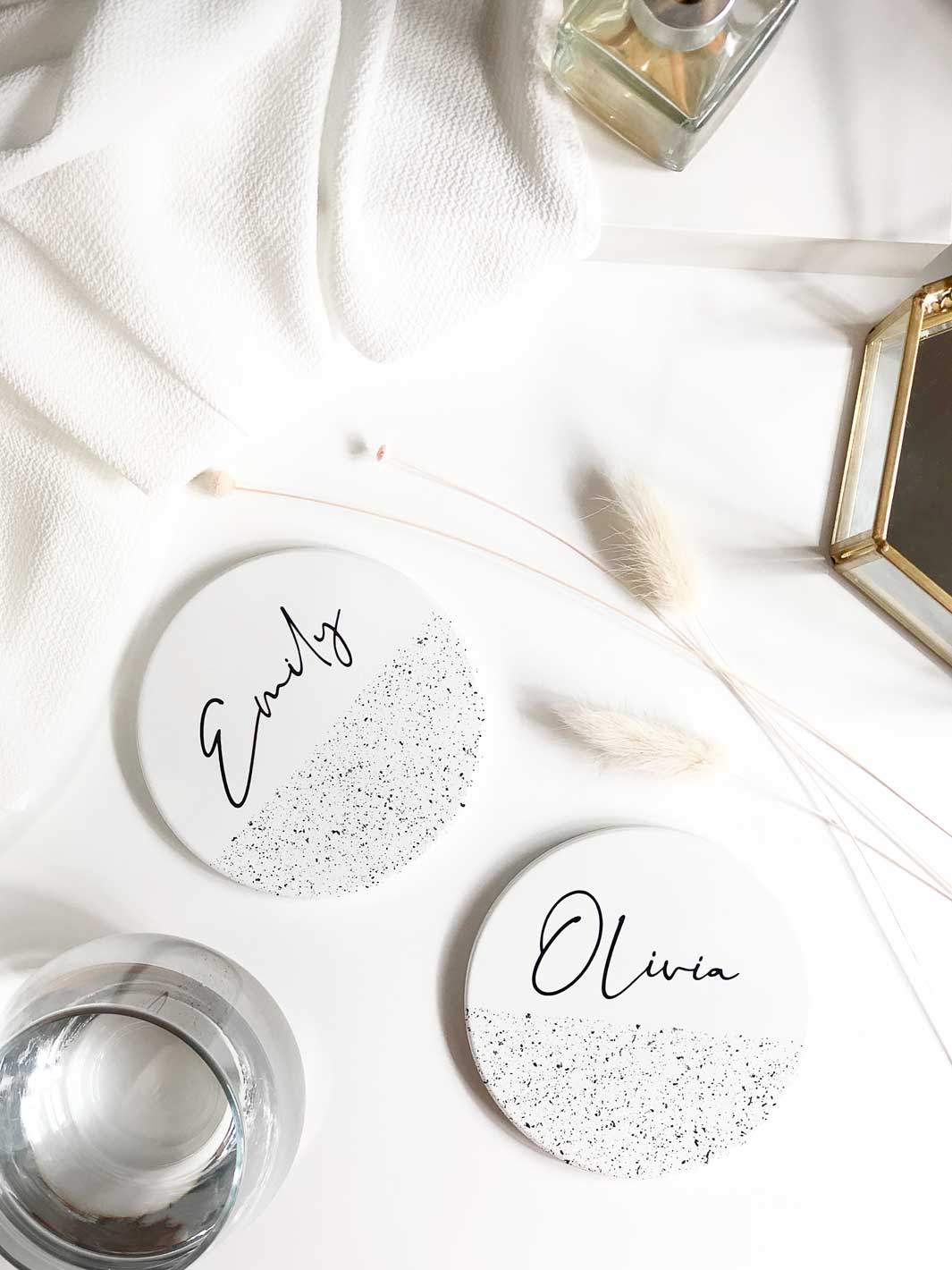 Personalised Granite Effect Ceramic Coaster