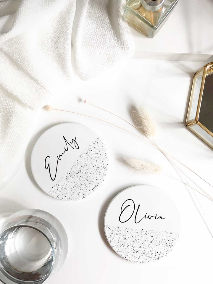 Personalised Granite Effect Ceramic Coaster