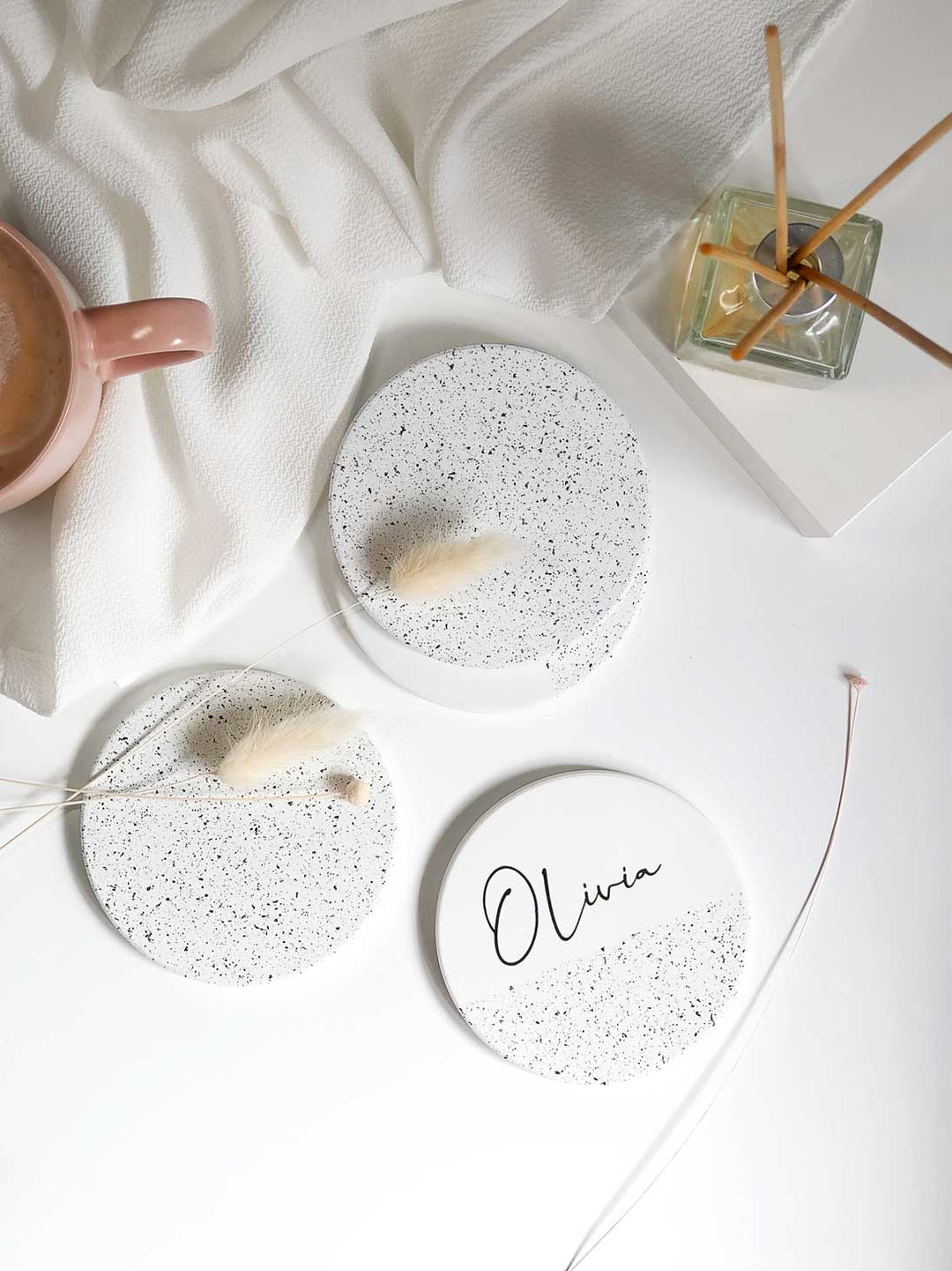 Personalised Granite Effect Ceramic Coaster