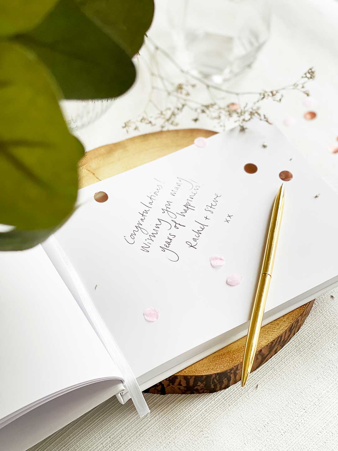Personalised Hardcover Wedding Guestbook