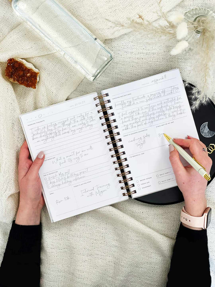 SECONDS | Personalised Hardcover Wellness Journal, Abstract Cover