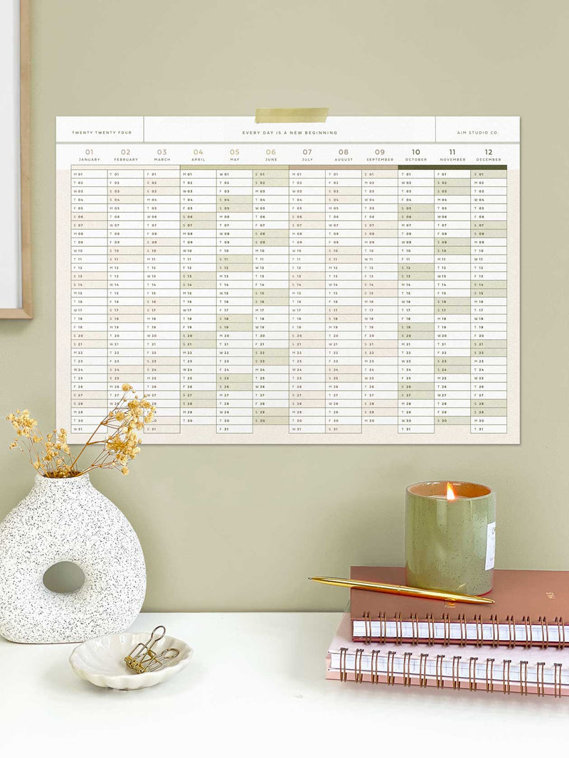 A2 2024 Year View Wall Planner