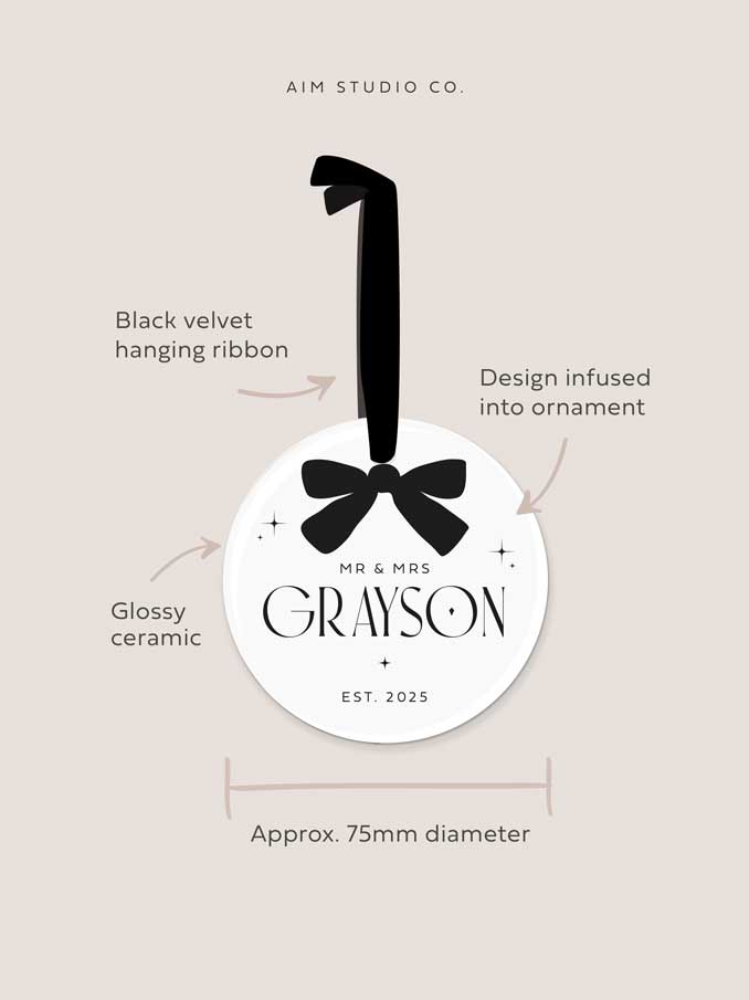 Personalised First Christmas as Mr & Mrs Bauble