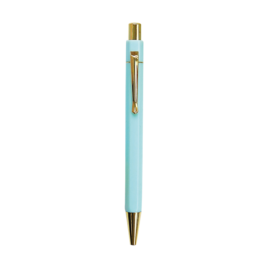 Pastel and Gold Ballpoint Hexagonal Pen