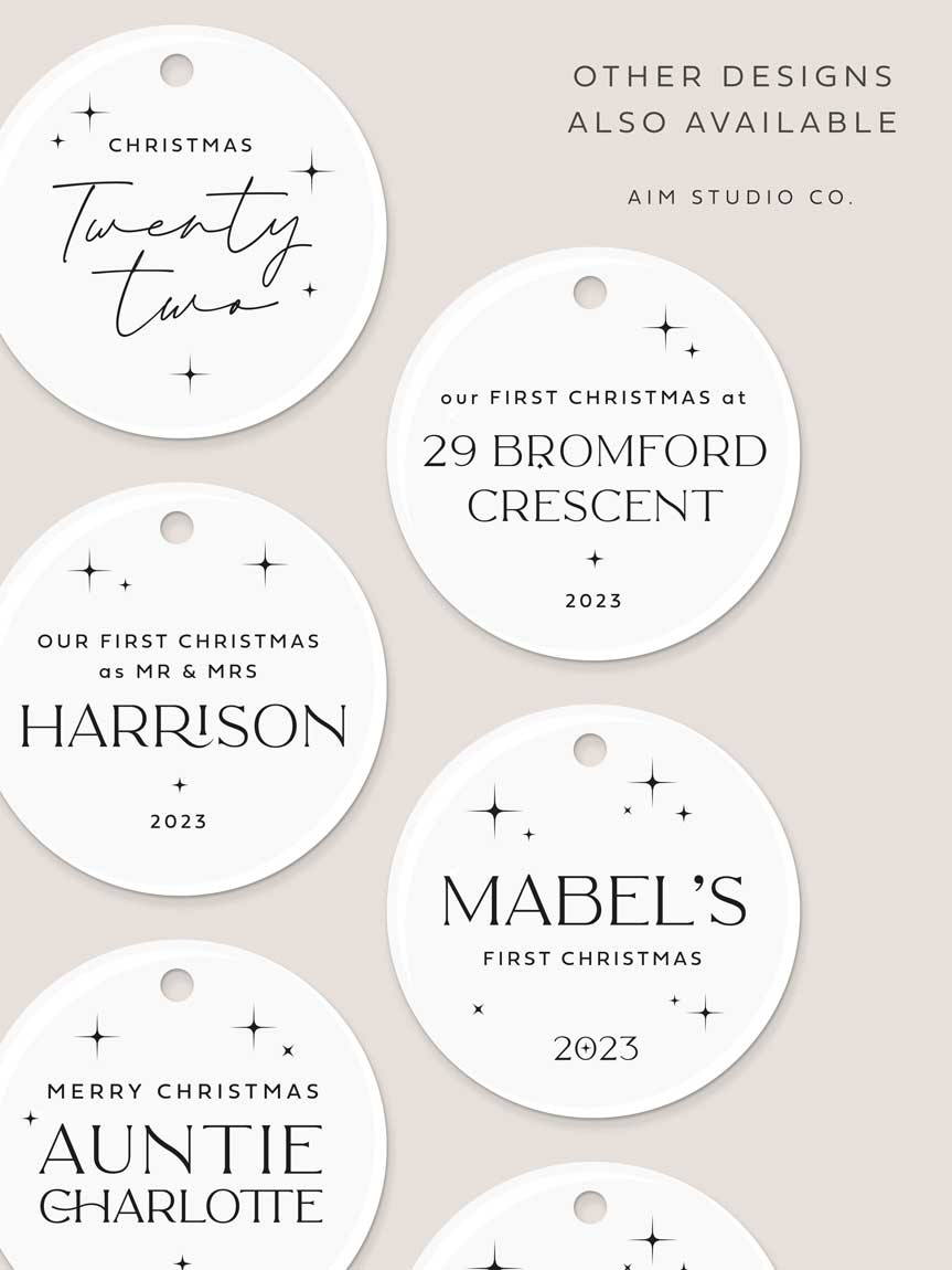 Personalised 'Baby's First Christmas' Ceramic Christmas Ornament