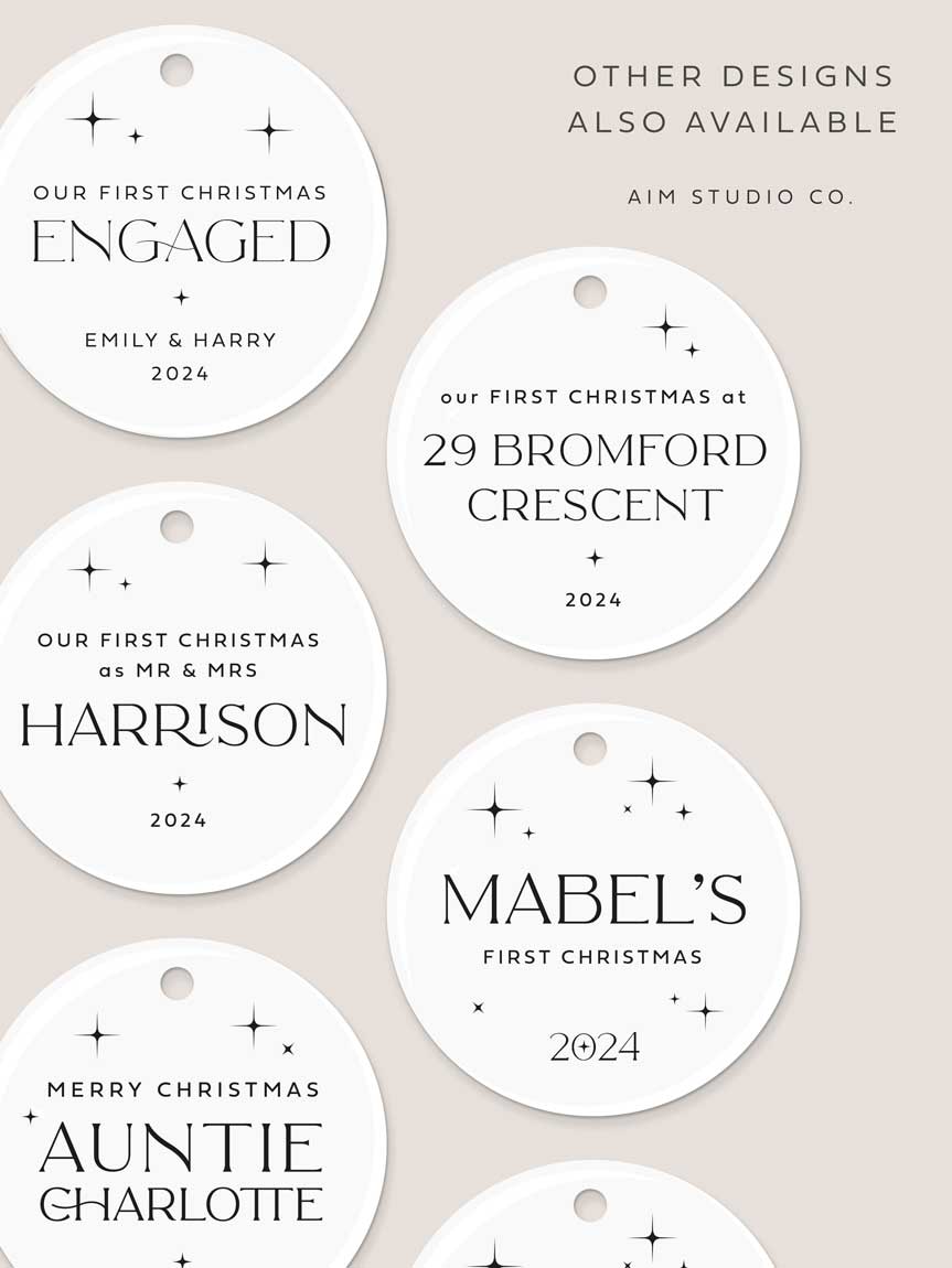 First Christmas in New Home Bauble | Personalised Christmas Tree Decoration