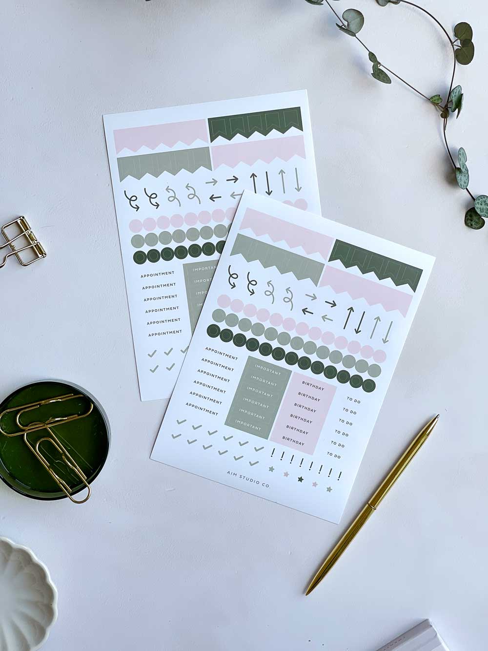 Planner Stickers Sheets – Stationery & Office Desk Accessories | AIM ...
