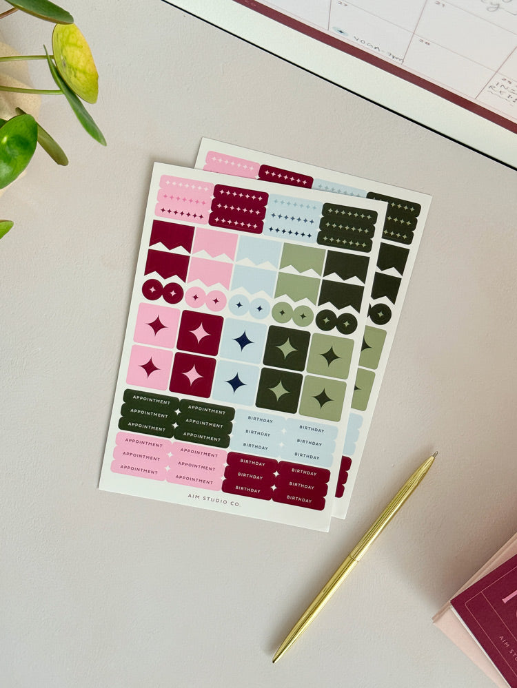 Decorative Planner Sticker Sheets