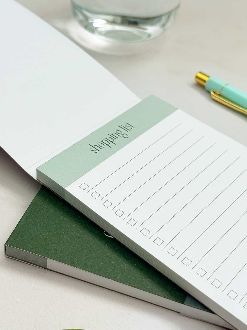 Shopping List Pad | Tear-Off Notepad with Cover