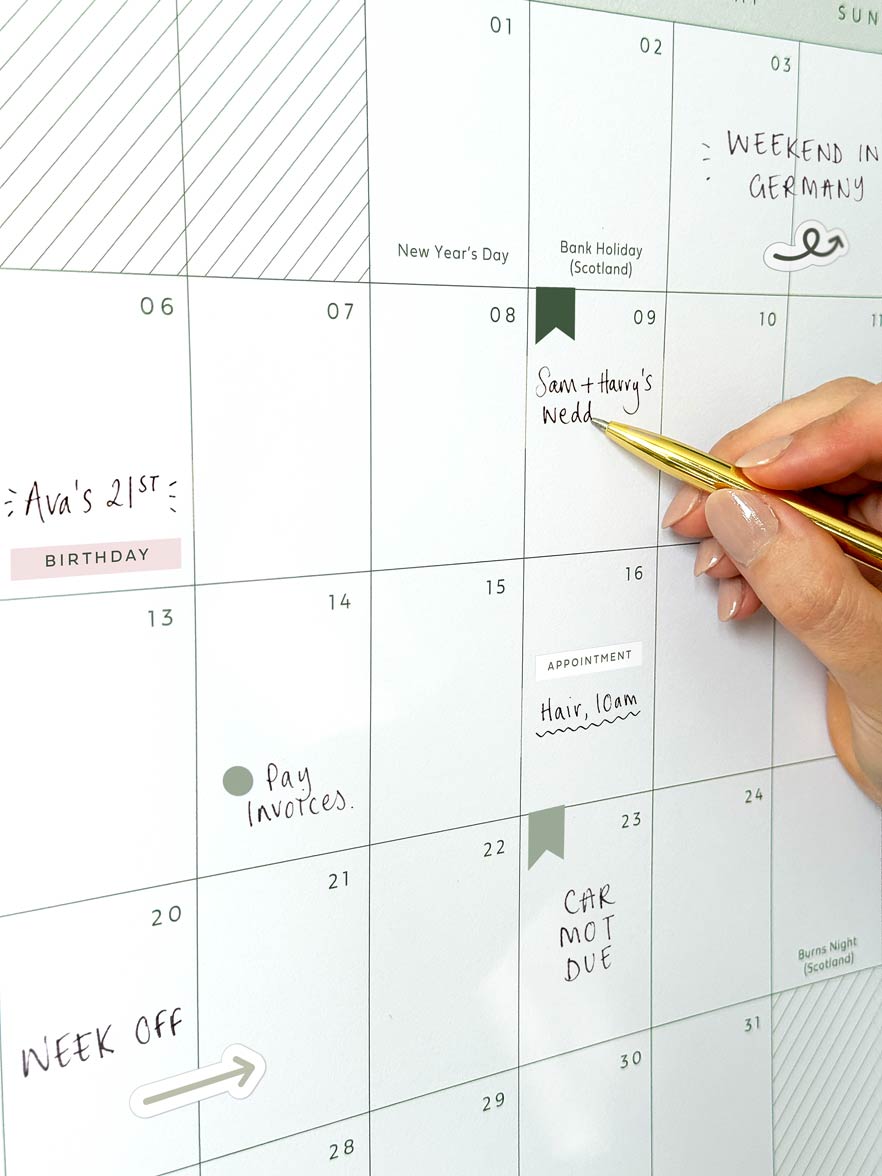 2026 Minimalist Wall Calendar: Large A3 or A4