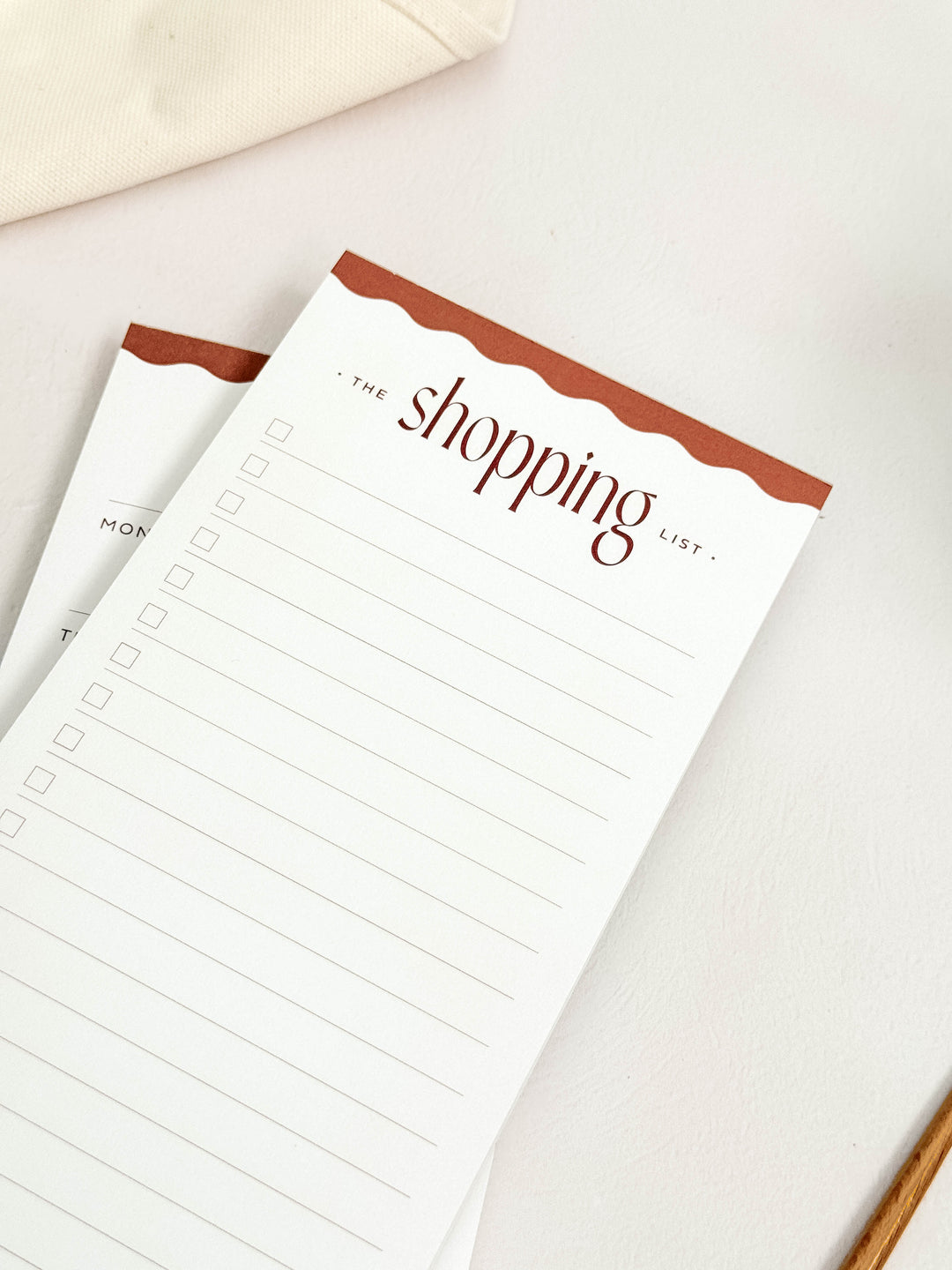 Magnetic Meal Planner & Shopping List Set | Wavy Tear-Off Notepads