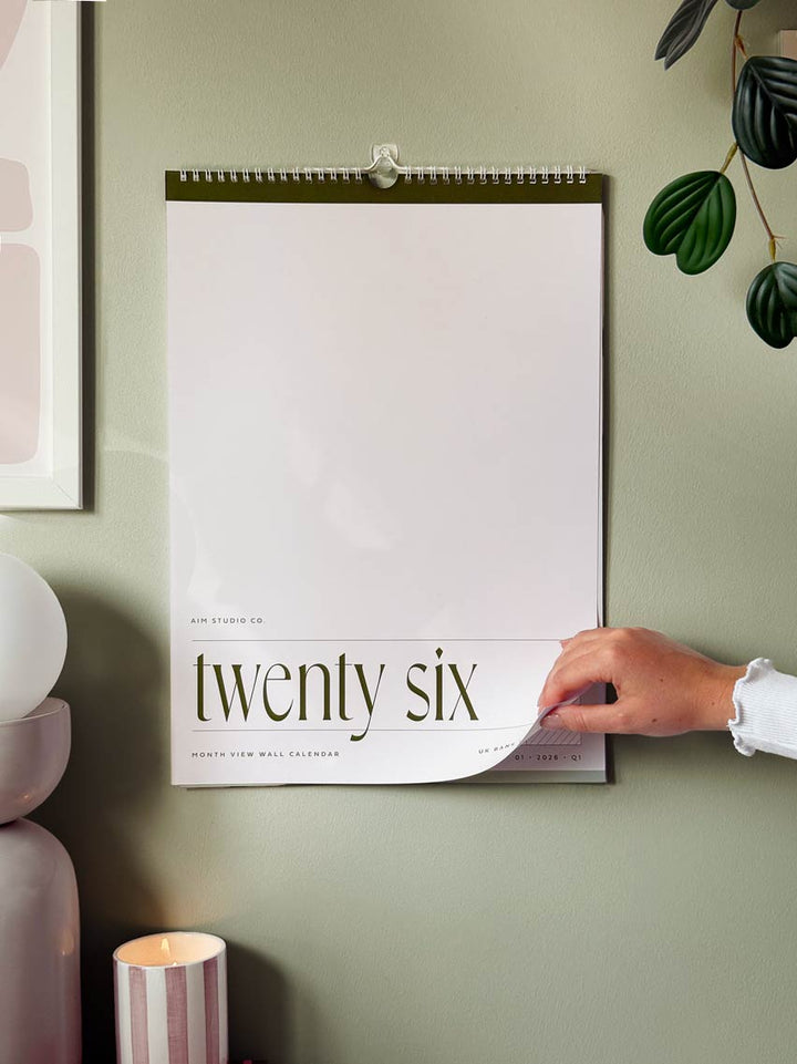 2026 Minimalist Wall Calendar: Large A3 or A4