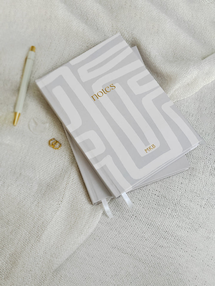 SECONDS | Abstract A5 Hardback Lined Notebook with Personalisation