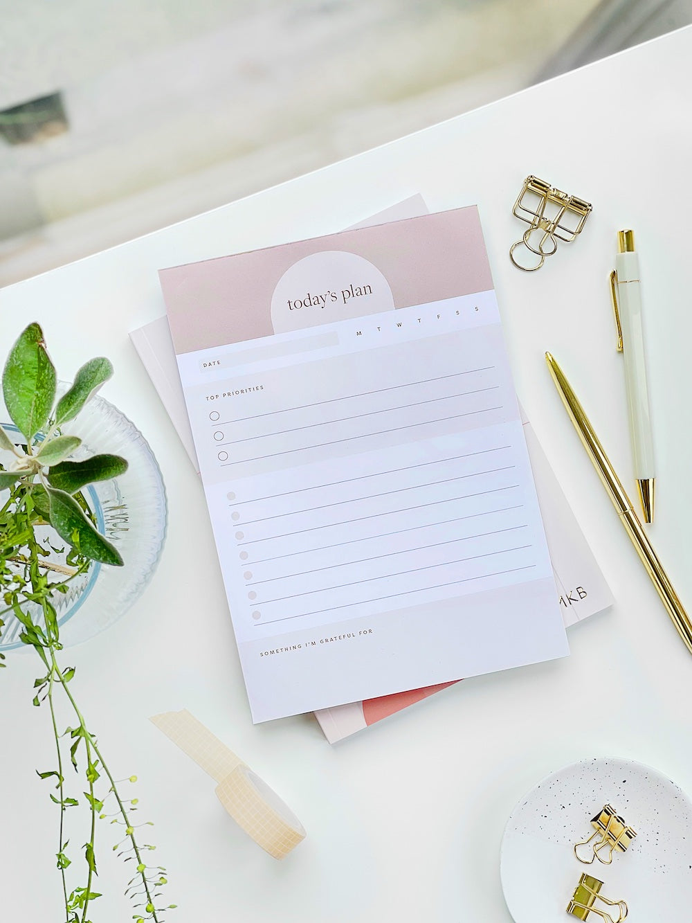 'Today's Plan' Daily Planner Pad – Stationery & Office Desk Accessories ...