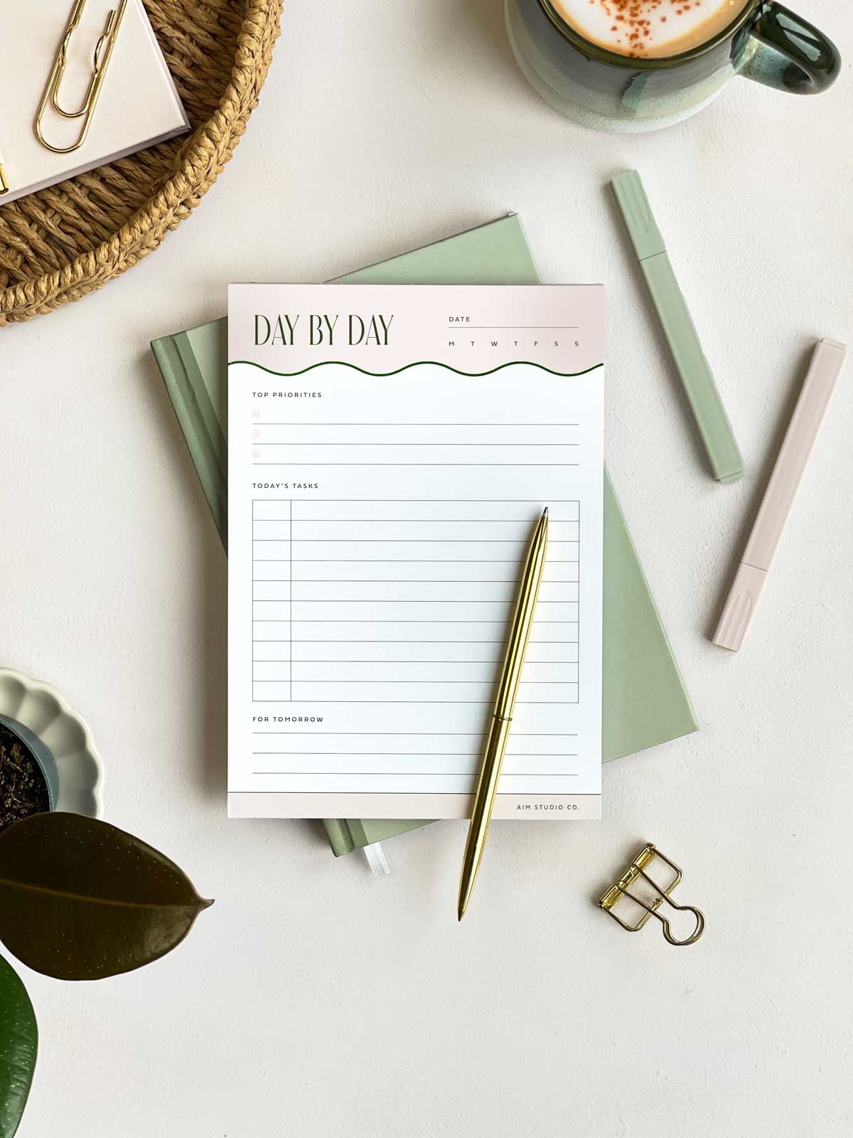 'Day by Day' Daily Productivity Planner | A5 Tear-Off Notepad ...