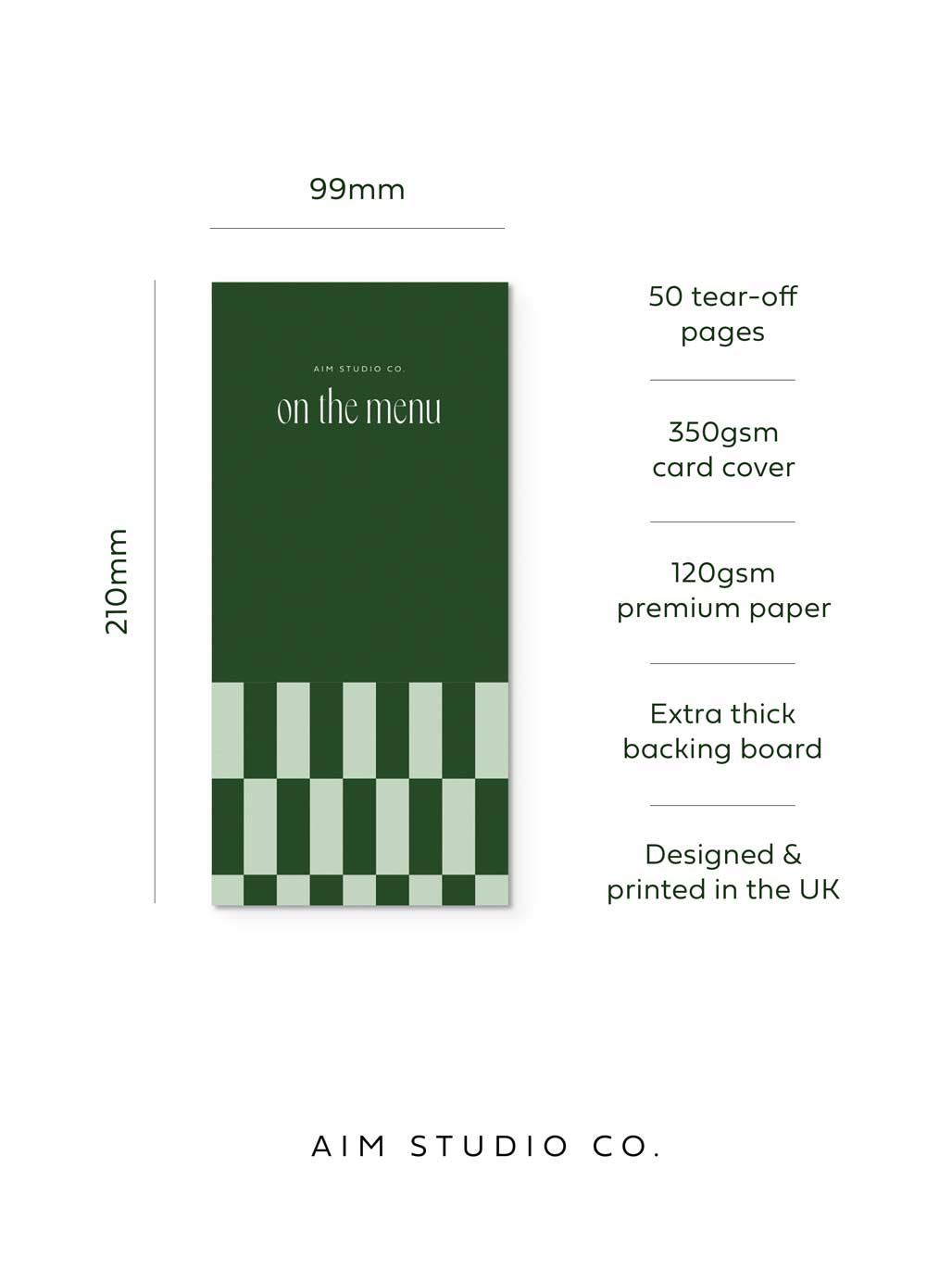On The Menu | Weekly Dinner Planner Notepad