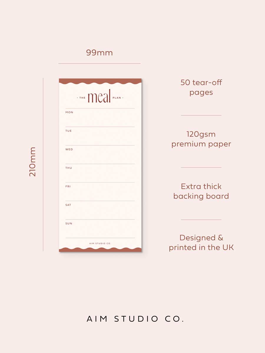 Weekly Meal Planner Notepad | DL Dinner Planner Pad