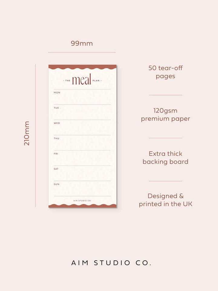 Weekly Meal Planner Notepad | DL Dinner Planner Pad