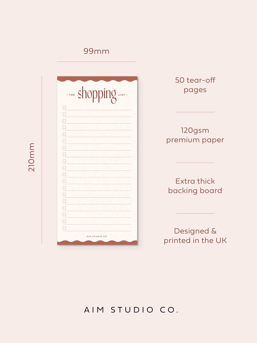 Shopping List Notepad | DL Grocery List Pad