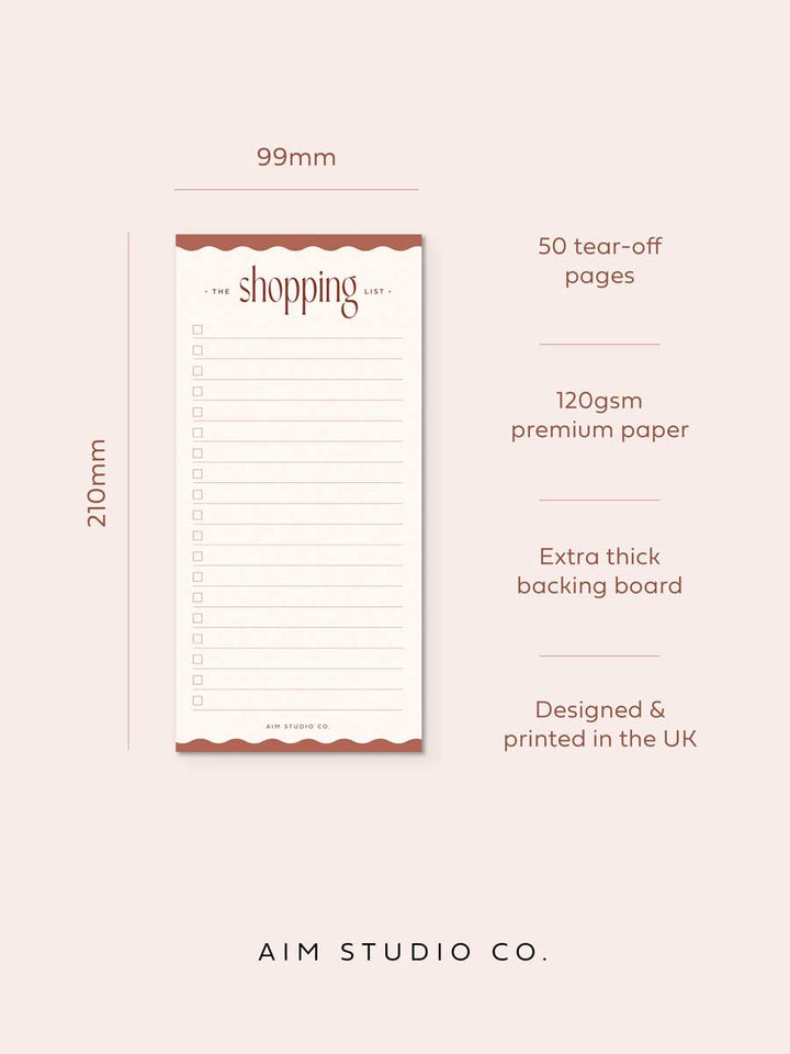 Shopping List Notepad | DL Grocery List Pad