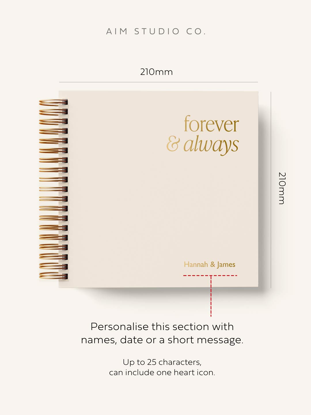 Personalised Couples Scrapbook, Forever & Always