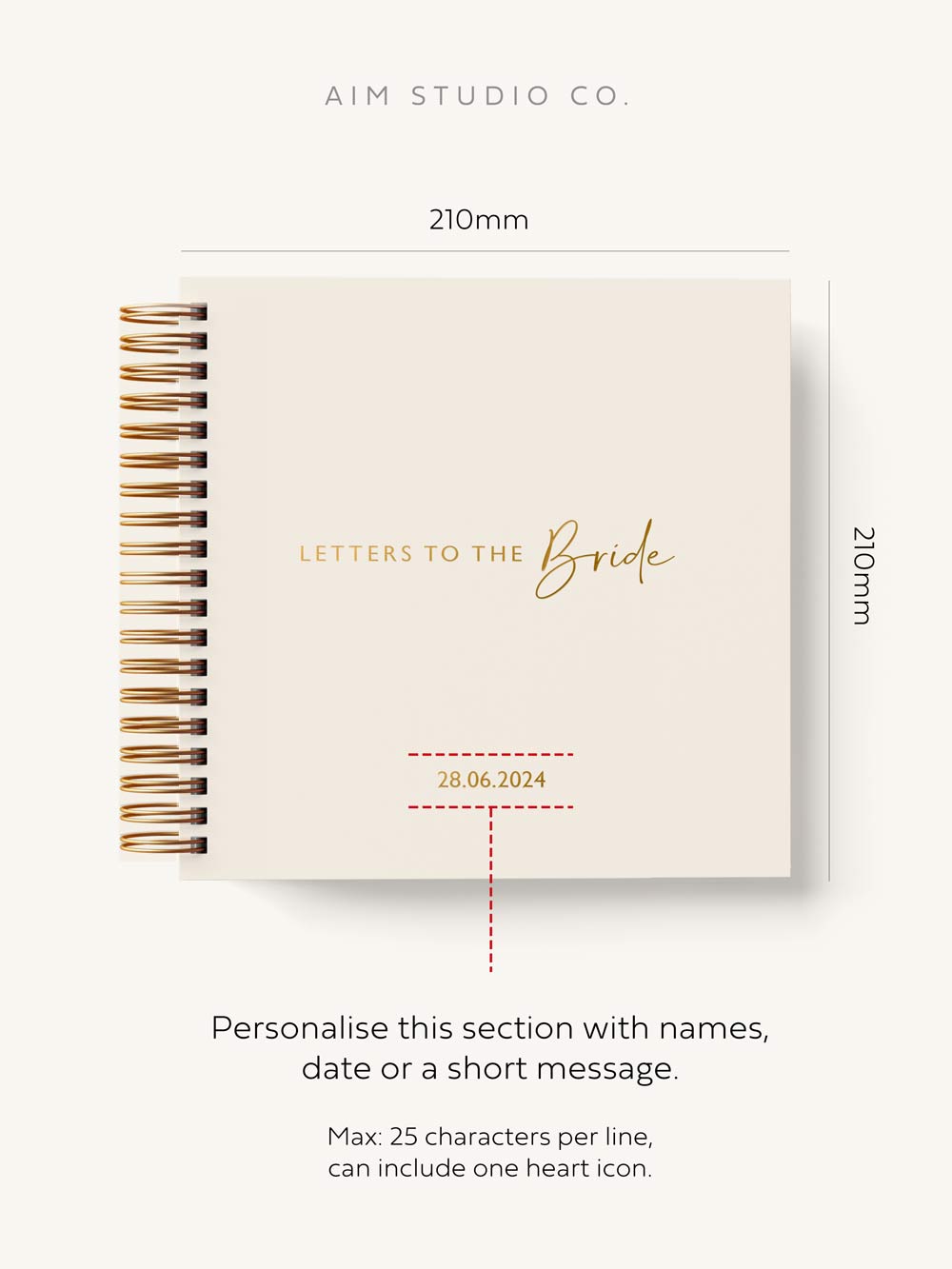 Personalised 'Letters to the Bride' Memory Book