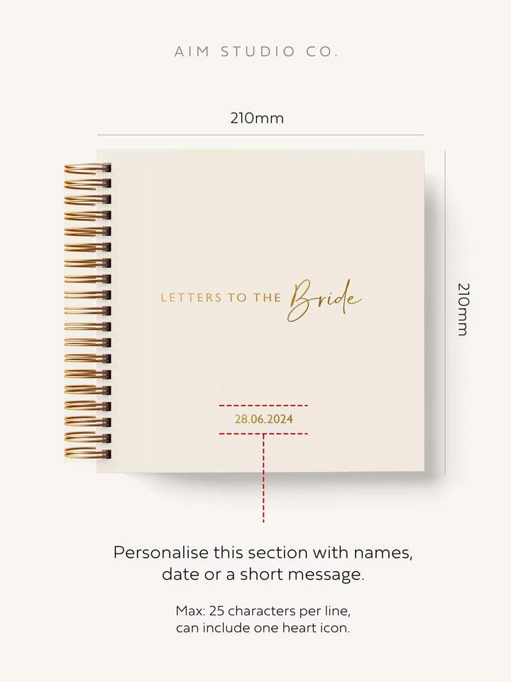 Personalised 'Letters to the Bride' Memory Book