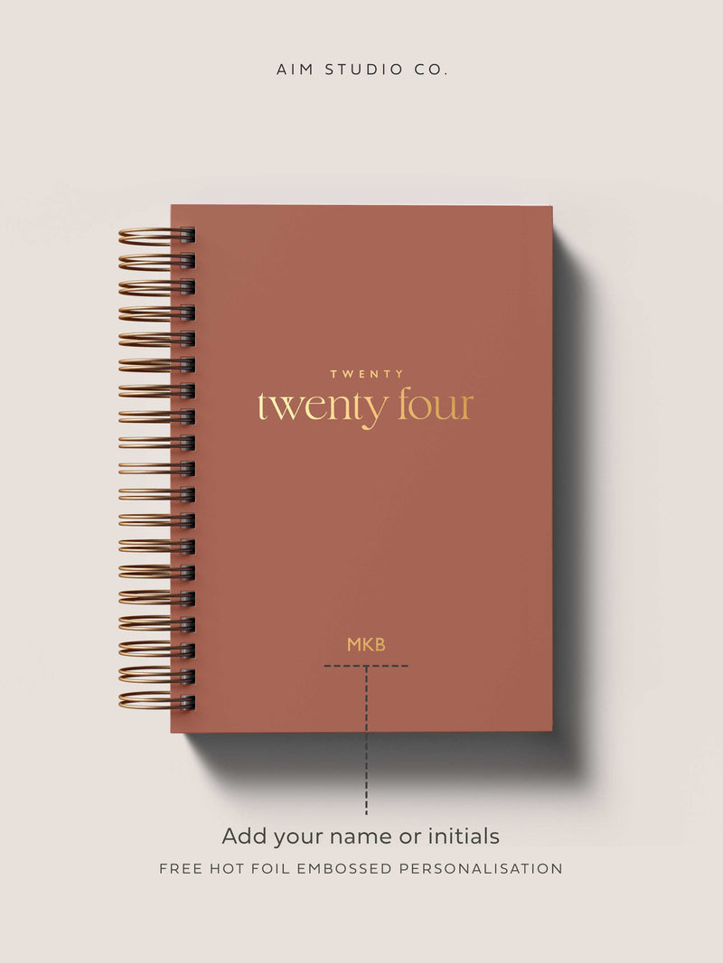 2024 Personalised Diary, Planner & Pen Bundle, Rust