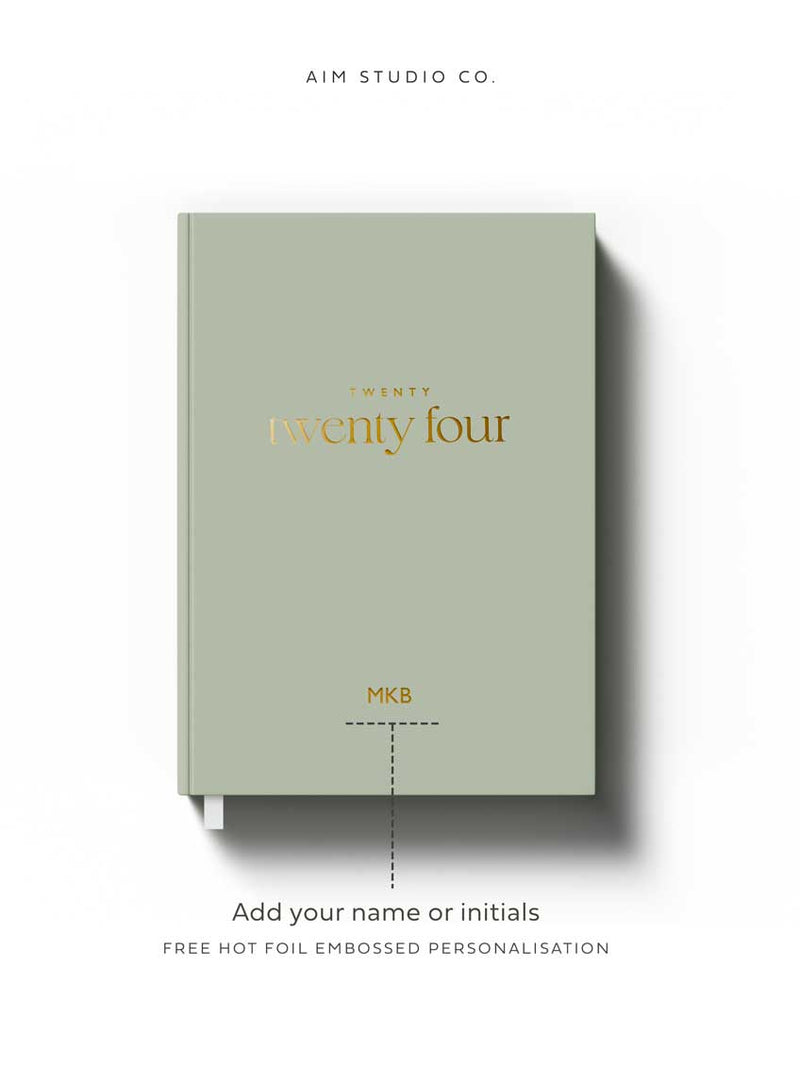 Sage Green A5 Week to View Personalised Diary