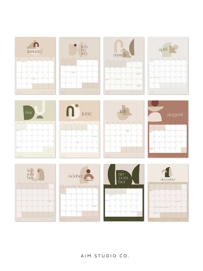 A4 2024 Wall Calendar | Hanging Month View Planner