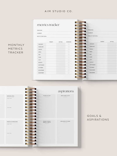 2024 Personalised A5 Week to View Diary, Rust