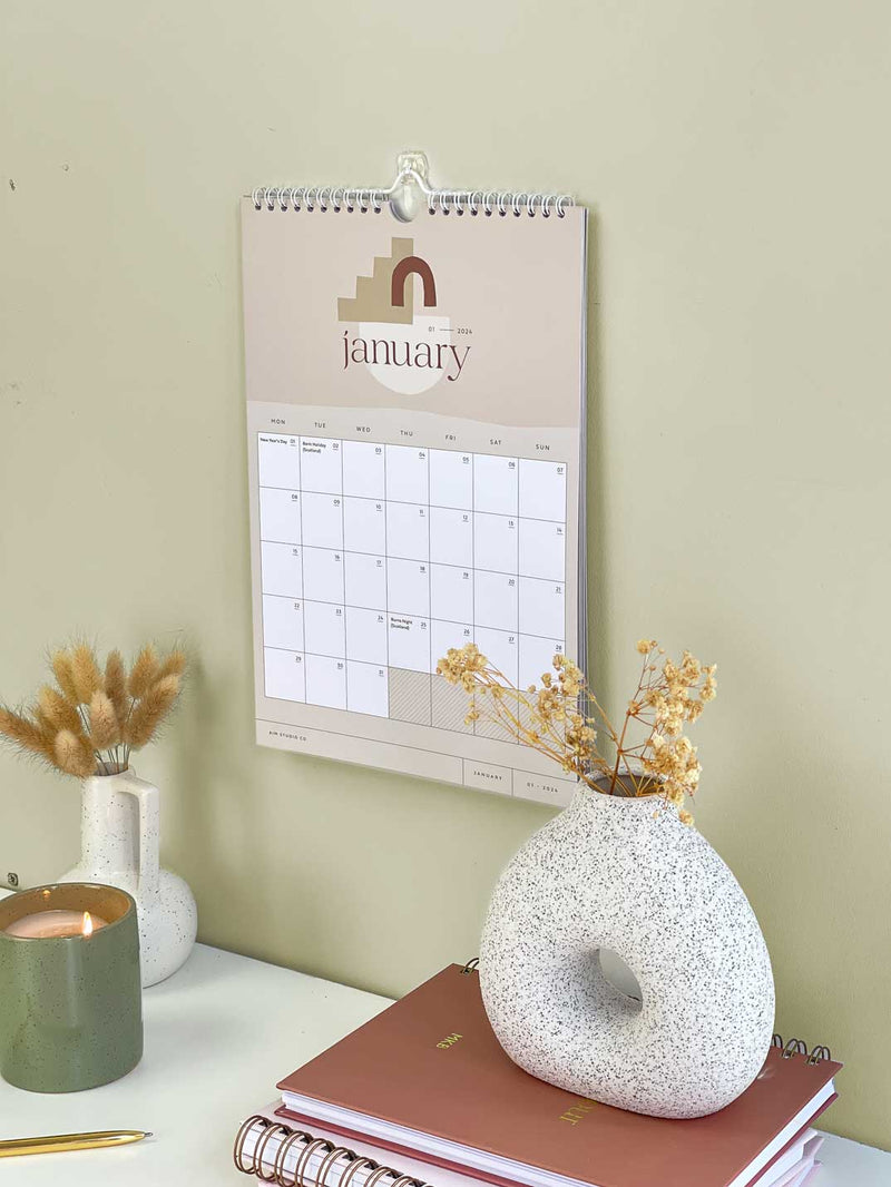 A4 2025 Wall Calendar Hanging Month View Planner Stationery