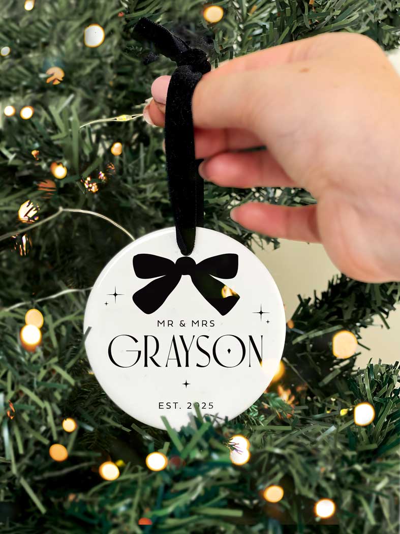 Personalised First Christmas as Mr & Mrs Bauble