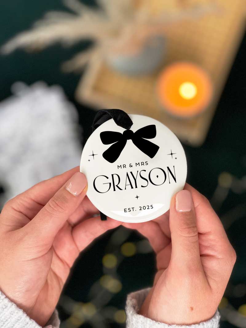 Personalised First Christmas as Mr & Mrs Bauble