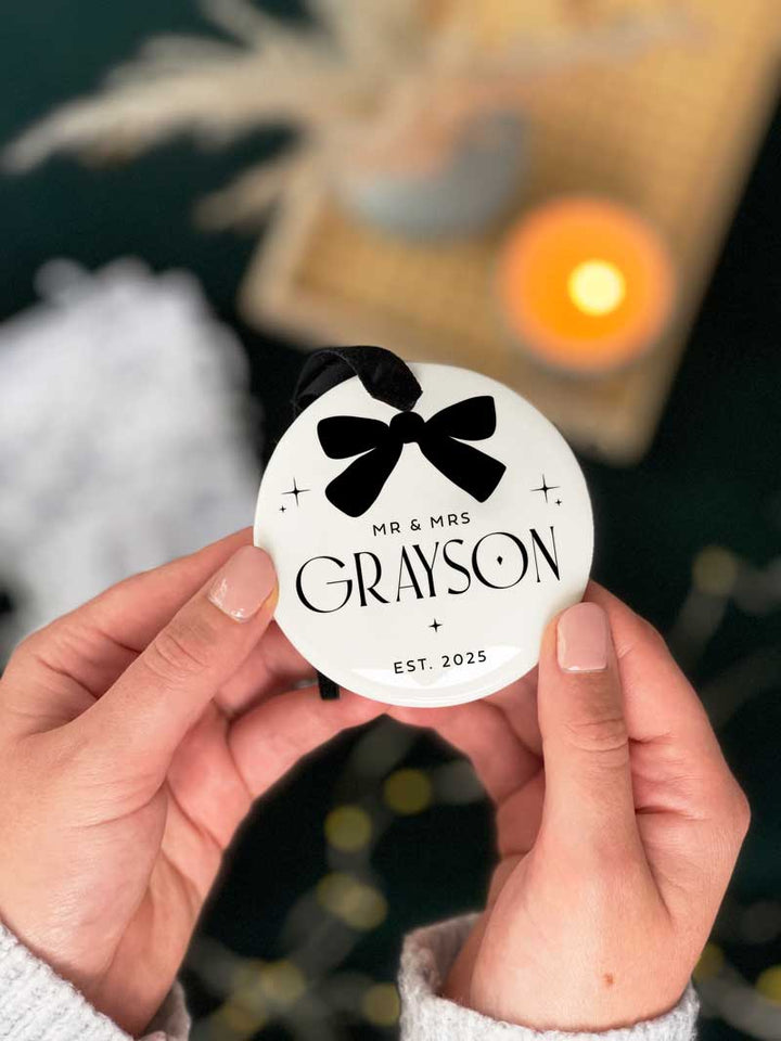 Personalised First Christmas as Mr & Mrs Bauble