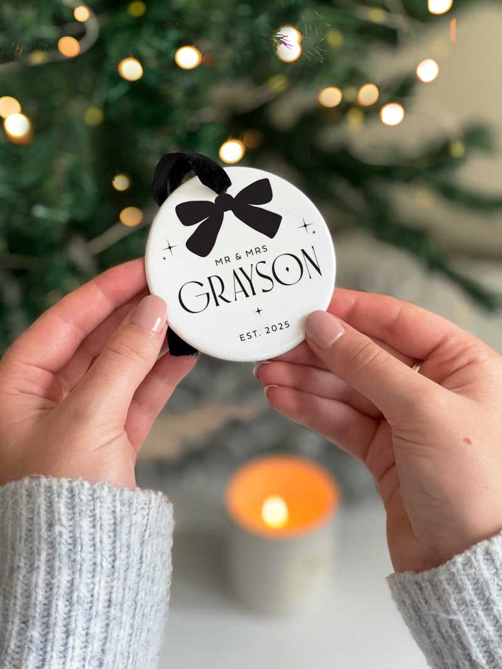 Personalised First Christmas as Mr & Mrs Bauble