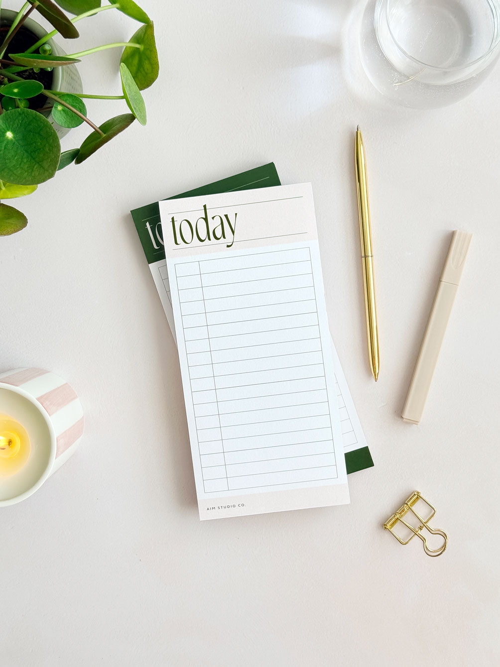 Daily Time Blocking Planner Notepad | Pale Pink