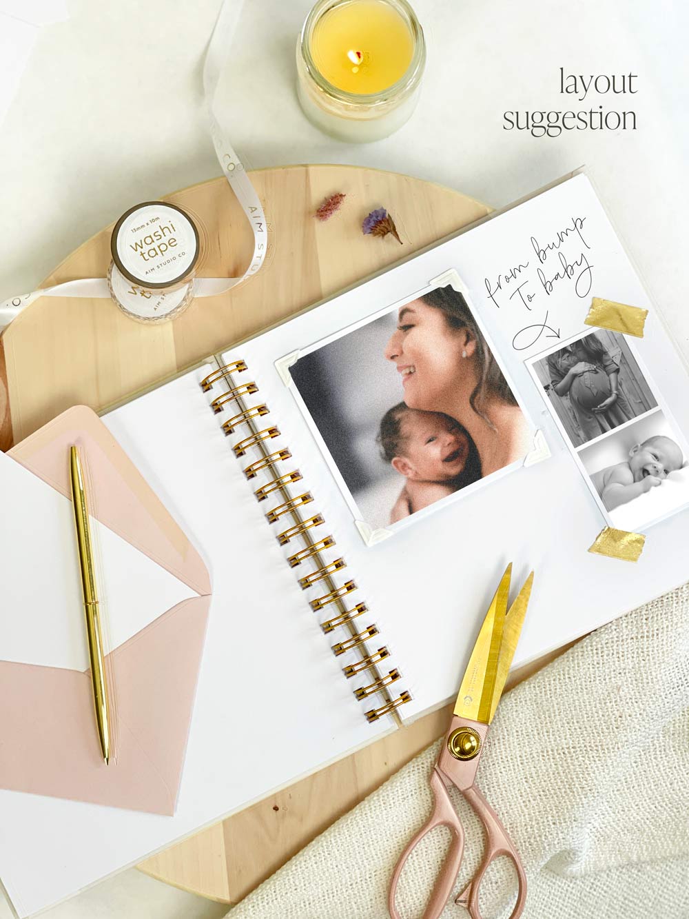 SECONDS: ONE-OFF | Personalised Blush Pink Memories Scrapbook