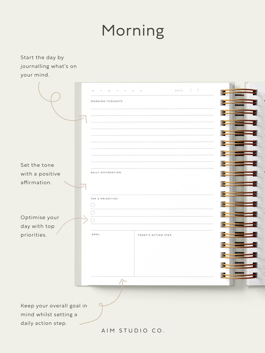 SECONDS | Personalised Hardback Daily Wellbeing Journal