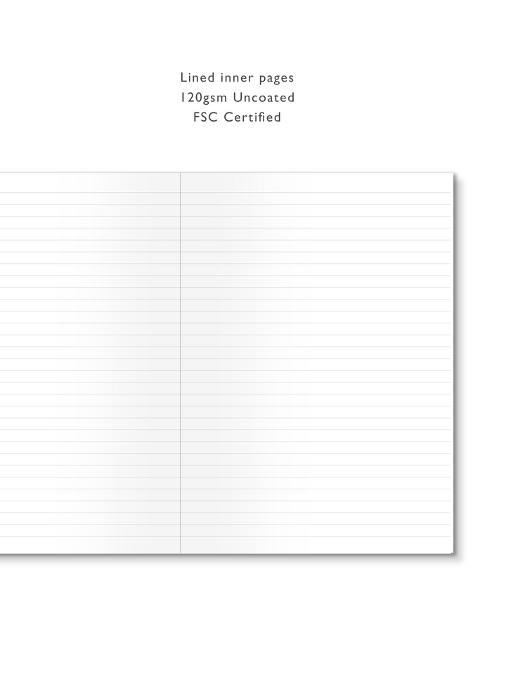 CLEARANCE: Green Softcover Lined Notebook with Gold Foil
