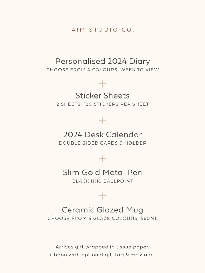 Personalised Diary & Desk Accessories Bundle