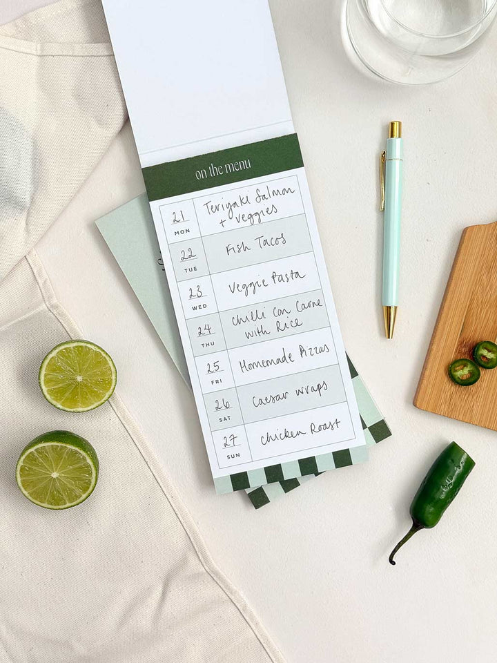 On The Menu | Weekly Dinner Planner Notepad